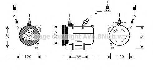 AVA QUALITY COOLING BWK016 Компрессор, кондиционер