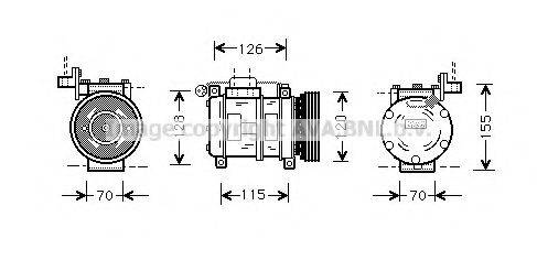 AVA QUALITY COOLING BWK040 Компрессор, кондиционер