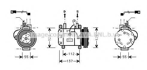 AVA QUALITY COOLING BWK050 Компрессор, кондиционер