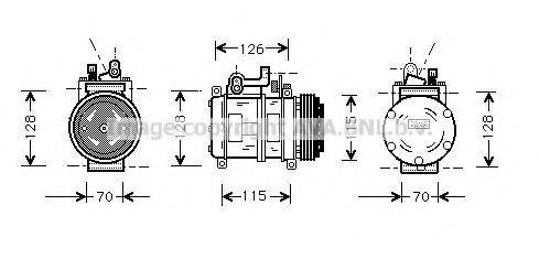AVA QUALITY COOLING BWK227 Компрессор, кондиционер