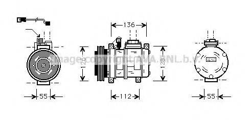 AVA QUALITY COOLING BWK228 Компрессор, кондиционер