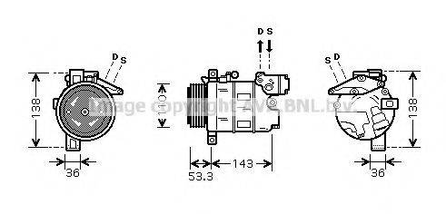 AVA QUALITY COOLING BWK321 Компрессор, кондиционер