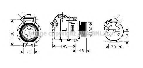 AVA QUALITY COOLING BWK328 Компрессор, кондиционер