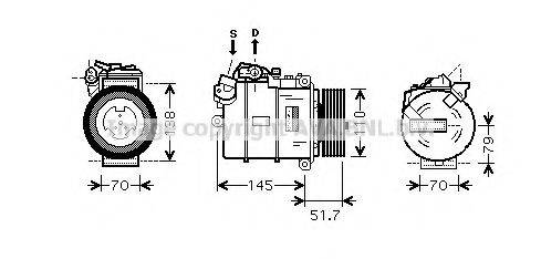 AVA QUALITY COOLING BWK329 Компрессор, кондиционер