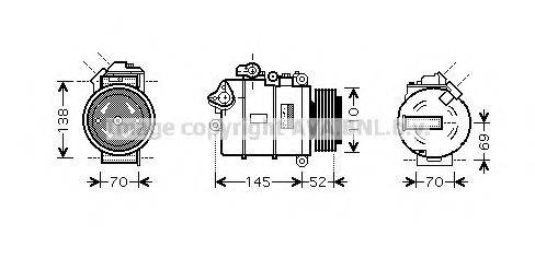 AVA QUALITY COOLING BWK336 Компрессор, кондиционер