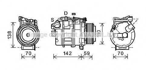 AVA QUALITY COOLING BWK418 Компрессор, кондиционер