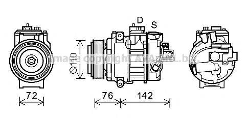 AVA QUALITY COOLING BWK486 Компрессор, кондиционер