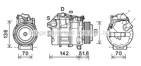 AVA QUALITY COOLING BWK487 Компрессор, кондиционер