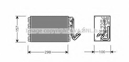 AVA QUALITY COOLING BWV308 Испаритель, кондиционер