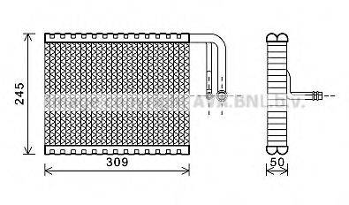 AVA QUALITY COOLING BWV402 Испаритель, кондиционер