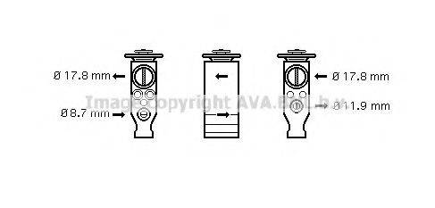 AVA QUALITY COOLING CN1244 Расширительный клапан, кондиционер