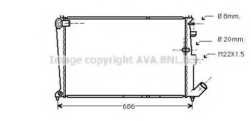 AVA QUALITY COOLING CN2065 Радиатор, охлаждение двигателя
