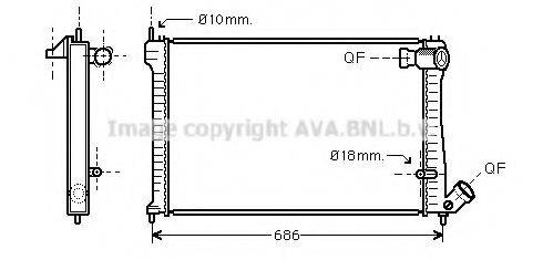 AVA QUALITY COOLING CN2101 Радиатор, охлаждение двигателя
