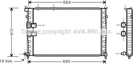 AVA QUALITY COOLING CN2133 Радиатор, охлаждение двигателя
