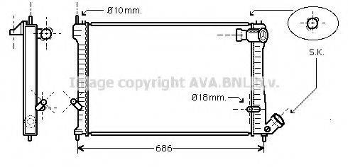 AVA QUALITY COOLING CN2165 Радиатор, охлаждение двигателя