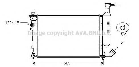 AVA QUALITY COOLING CN2168 Радиатор, охлаждение двигателя