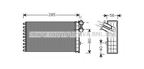 AVA QUALITY COOLING CN6239 Теплообменник, отопление салона