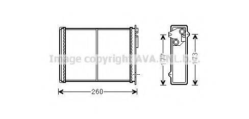 AVA QUALITY COOLING CN6260 Теплообменник, отопление салона