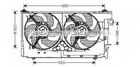 AVA QUALITY COOLING CN7516 Вентилятор, охлаждение двигателя