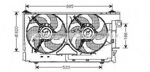 AVA QUALITY COOLING CN7518 Вентилятор, охлаждение двигателя