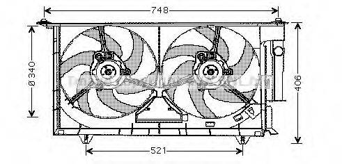 AVA QUALITY COOLING CN7525 Вентилятор, охлаждение двигателя