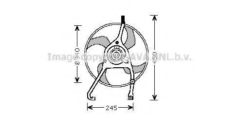 AVA QUALITY COOLING CN7538 Вентилятор, охлаждение двигателя