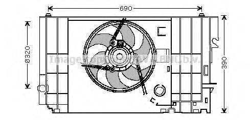 AVA QUALITY COOLING CN7546 Вентилятор, охлаждение двигателя