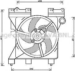 AVA QUALITY COOLING CN7547 Вентилятор, охлаждение двигателя