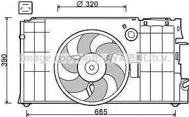 AVA QUALITY COOLING CN7548 Вентилятор, охлаждение двигателя