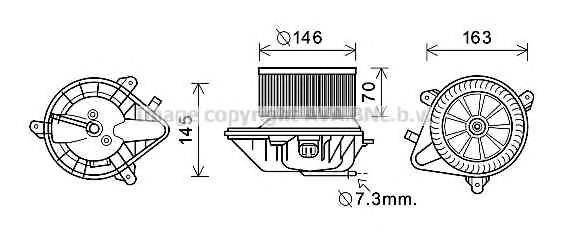 AVA QUALITY COOLING CN8292 Электродвигатель, вентиляция салона