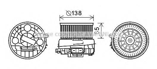 AVA QUALITY COOLING CN8303 Электродвигатель, вентиляция салона