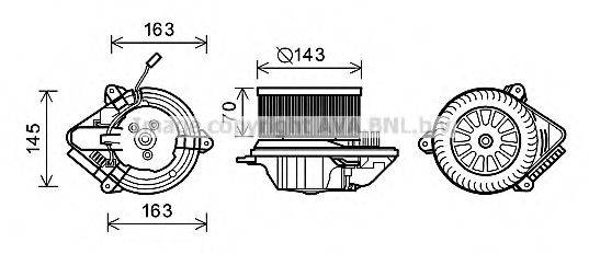 AVA QUALITY COOLING CN8503 Электродвигатель, вентиляция салона