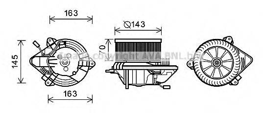 AVA QUALITY COOLING CN8506 Электродвигатель, вентиляция салона