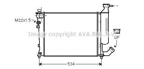 AVA QUALITY COOLING CNA2154 Радиатор, охлаждение двигателя