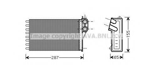 AVA QUALITY COOLING CNA6232 Теплообменник, отопление салона