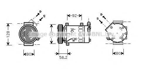 AVA QUALITY COOLING CNAK032 Компрессор, кондиционер