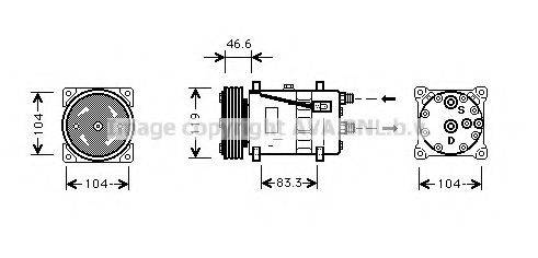 AVA QUALITY COOLING CNK209 Компрессор, кондиционер