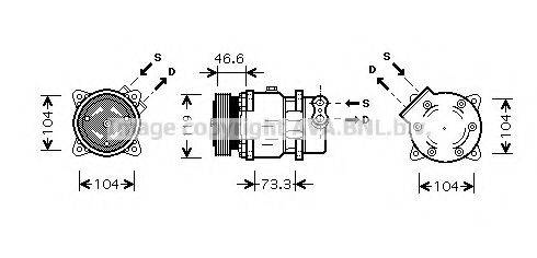 AVA QUALITY COOLING CNK218 Компрессор, кондиционер