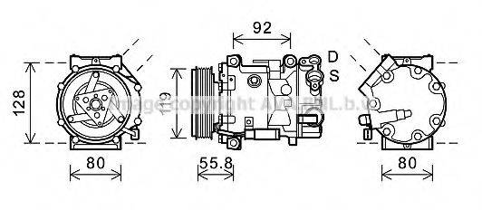 AVA QUALITY COOLING CNK282 Компрессор, кондиционер