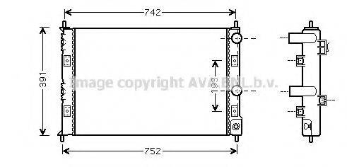 AVA QUALITY COOLING CR2076 Радиатор, охлаждение двигателя