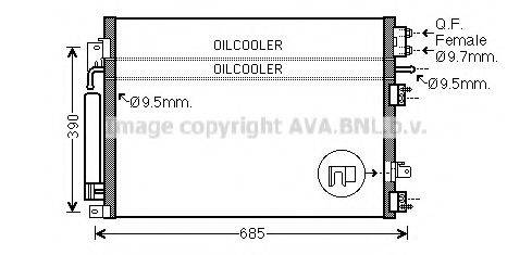 AVA QUALITY COOLING CR5123D Конденсатор, кондиционер