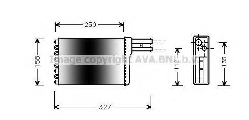 AVA QUALITY COOLING CR6048 Теплообменник, отопление салона