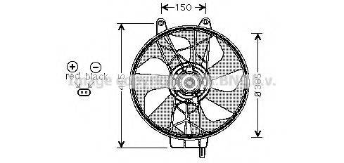 AVA QUALITY COOLING CR7506 Вентилятор, охлаждение двигателя