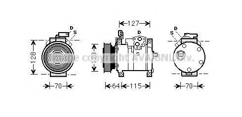 AVA QUALITY COOLING CRK115 Компрессор, кондиционер