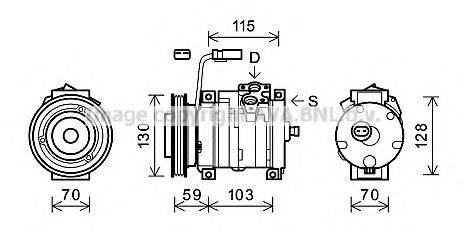 AVA QUALITY COOLING CRK117 Компрессор, кондиционер