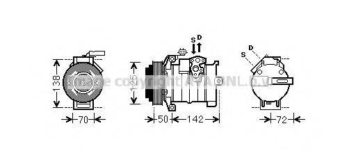 AVA QUALITY COOLING CRK129 Компрессор, кондиционер