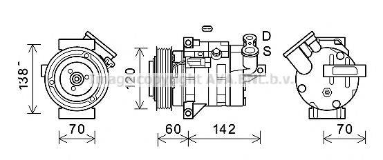 AVA QUALITY COOLING CTK052 Компрессор, кондиционер