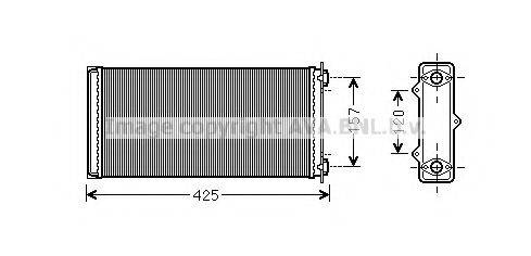 AVA QUALITY COOLING DF6037 Теплообменник, отопление салона