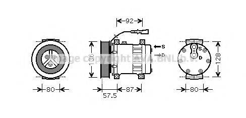 AVA QUALITY COOLING DFAK033 Компрессор, кондиционер