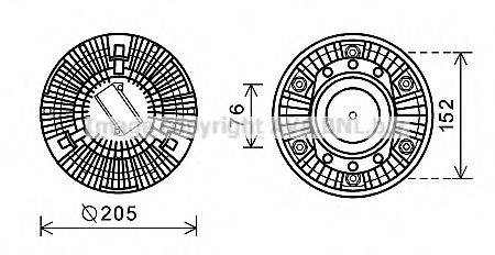 AVA QUALITY COOLING DFC050 Сцепление, вентилятор радиатора
